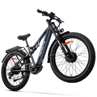 bicicleta de montana electrica hedatx tx29 con doble motor y bateria de 48 v y 192 ah