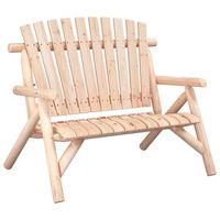 banco de jardin de 2 plazas  banco de exterior  silla de jardin madera maciza abeto 119x85x98 cm