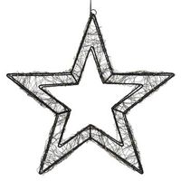 estrella de navidad led decorativa colgante 38 cm con temporizador