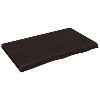 Tablero Mesa | Tablero Escritorio Madera Roble Tratada Marrón Oscuro 100x60x(2-6) Cm