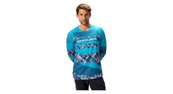 Maillot de manga larga endura patchwork hombre edicion limitada azul