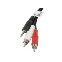 cable lanberg ca-mjrc-10cc-0020-bk 35mm macho a rca macho 2m negro rojo blanco