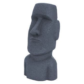 Estatua De La Cabeza De Moai Rapa Nui Tiki 56cm Gris Ecd Germany