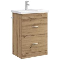 juego de muebles de bano roble artisan 61 x 40 x 845 cm vidaxl