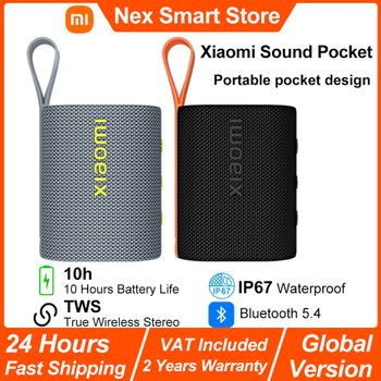 Versión global Xiaomi Sound Pocket, altavoz inalámbrico portátil, combo estéreo TWS, duración de la batería de 1000mAh 10h, IP67 Bluetooth 5.4