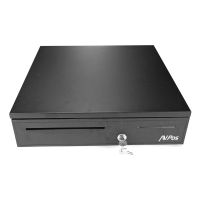 cajon portamonedas avpos cash-u280 acero 5 billetes 8 monedas negro rj-11