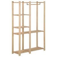 perchero de ropa de madera maciza de pino 110x38x170 cm vidaxl