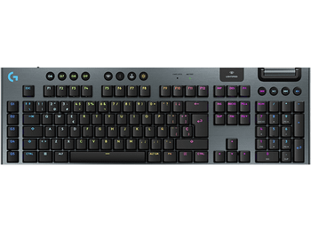Teclado gaming - Logitech G G915 X Lightspeed, Inalámbrico, RGB, Conectividad tri-mode, Keycontrol, Interruptores mecánicos GL, Personalizable, Negro