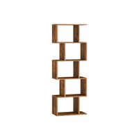 libreria moderna de varios niveles con estantes abiertos blanco mate  6 niveles 191a cm