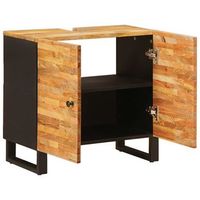 armario de lavabo  mueble de lavabo para bano con puerta natural 62 x 33 x 58 cm