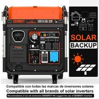 generador inverter genergy creta silent sol 75kw - 230v  apoyo fotovoltaica  valido 100 inversores