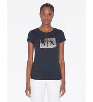 ax armani exchange para mujer 8nytdlyj73z8534 camiseta de manga corta marino xs casual algodon