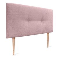 dhome cabecero de lana natural con botones 105x105cm con patas camas 105 - salmon