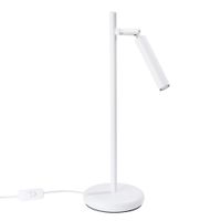 lampara de escritorio blanco acero alt 14 cm