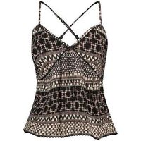 superdry blusa debardeur imprime tisse sans manches para mujer