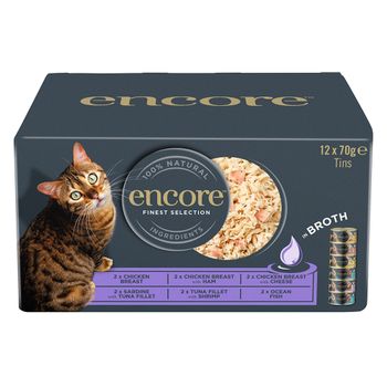 Encore latas en caldo 24 x 70 g para gatos - Pack Ahorro - Pack mixto: seleccción deliciosa