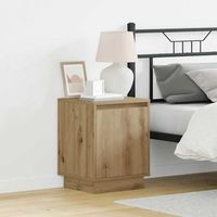 armario de noche - dormitorio - madera de ingenieria - roble artesanal 39x345x50cm