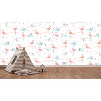 Fotomural Vinilo Flamencos Infantil Colores 600 X 300 Cm