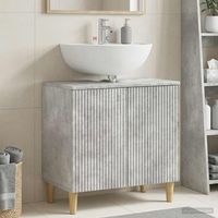 vidaxl mueble de lavabo para bano arnhem gris hormigon
