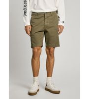 pepe jeans para hombre pm801181 short chino en tejido de sarga elastica verde 29 casual algodon sostenible