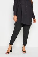 yours pantalones estrechos negros con brillo mujer curvy y tallas grandes yours