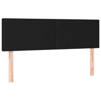 pack 2 uds cabeceros cama  panel de cabeceras tela negro 72x5x7888 cm