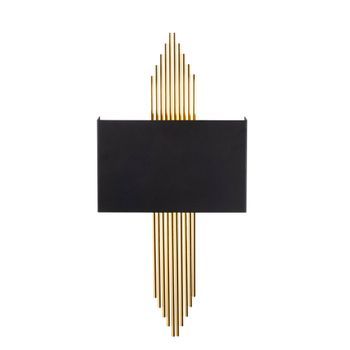 Lámpara De Pared 612-a Oro Negro Metal 75x10x22 Cm