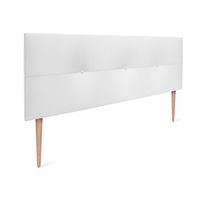 cabecero de polipiel con botones 135x105cm con patas camas 120135 - blanco