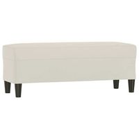 banco de terciopelo color crema 100x35x41 cm vidaxl