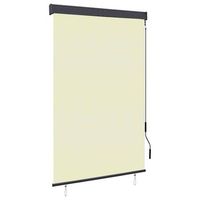 estor enrollable de exterior color crema 120x250 cm vidaxl