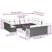 conjunto de sofa de jardin incluye 14 piezas emparejado con cojines beige