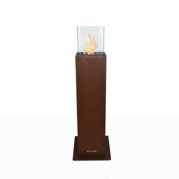 Chimenea de bioetanol divina fire de acero óxido 70cm