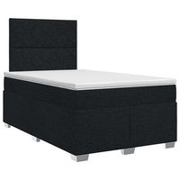 cama tapizada 190x120x1405 cm tejido - negro
