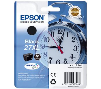 EPSON Alarm Clock 27XL Black Ink Cartridge, Black