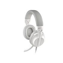 Auriculares ngs vox805 con cable estereo usb-c con control de volumen y adaptador usb color blanco