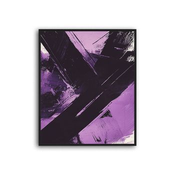 Cuadro de madera negro, impresión digital en papel, 62x52x3 cm