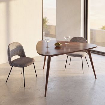 Mesa de comedor de sheesham macizo 136x132 cm