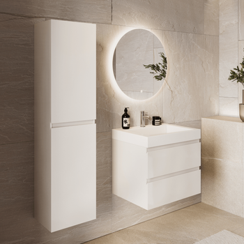 Mueble De Baño Azuro 60 Cm - Blanco Brillante Lomazoo