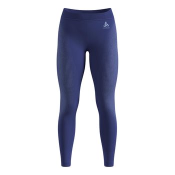 Odlo Performance Warm Eco Big Logo Bottom Long Malla Mujeres-azul