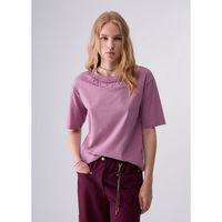 liu jo tops y camisetas t-shirt con bordados joya para mujer
