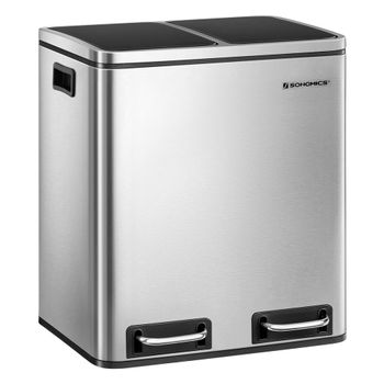 Cubo de Basura de 2 x 15 L, Argento