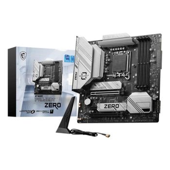 Placa Base MSI B760M PROJECT ZERO Intel B760 LGA 1700 DDR5 micro ATX WiFi 6E RGB