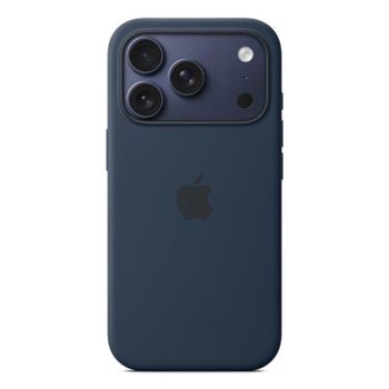 Funda de silicona con MagSafe para iPhone 17 Pro color Midnight Azul oscuro