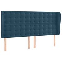 cabecero cama  panel de cabecera con orejas de terciopelo azul oscuro 183x23x118128 cm