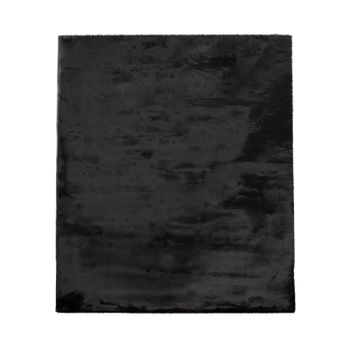 Alfombra de piel Fluffy negro 80x150 cm