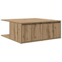 mesa de cafe roble artisan 80 x 80 x 31 cm madera contrachapada