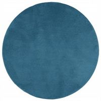 alfombra de pelo corto oviedo turquesa o 120 cm vidaxl