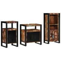 juego de muebles de bano 3 uds multicolor y negro vidaxl