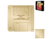 accesorio - fanattik doom floppy disk limited edition imitation gold replica