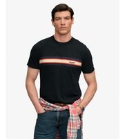 superdry para hombre m1012441a camiseta outdoor stripe logo negro m casual poliester manga corta